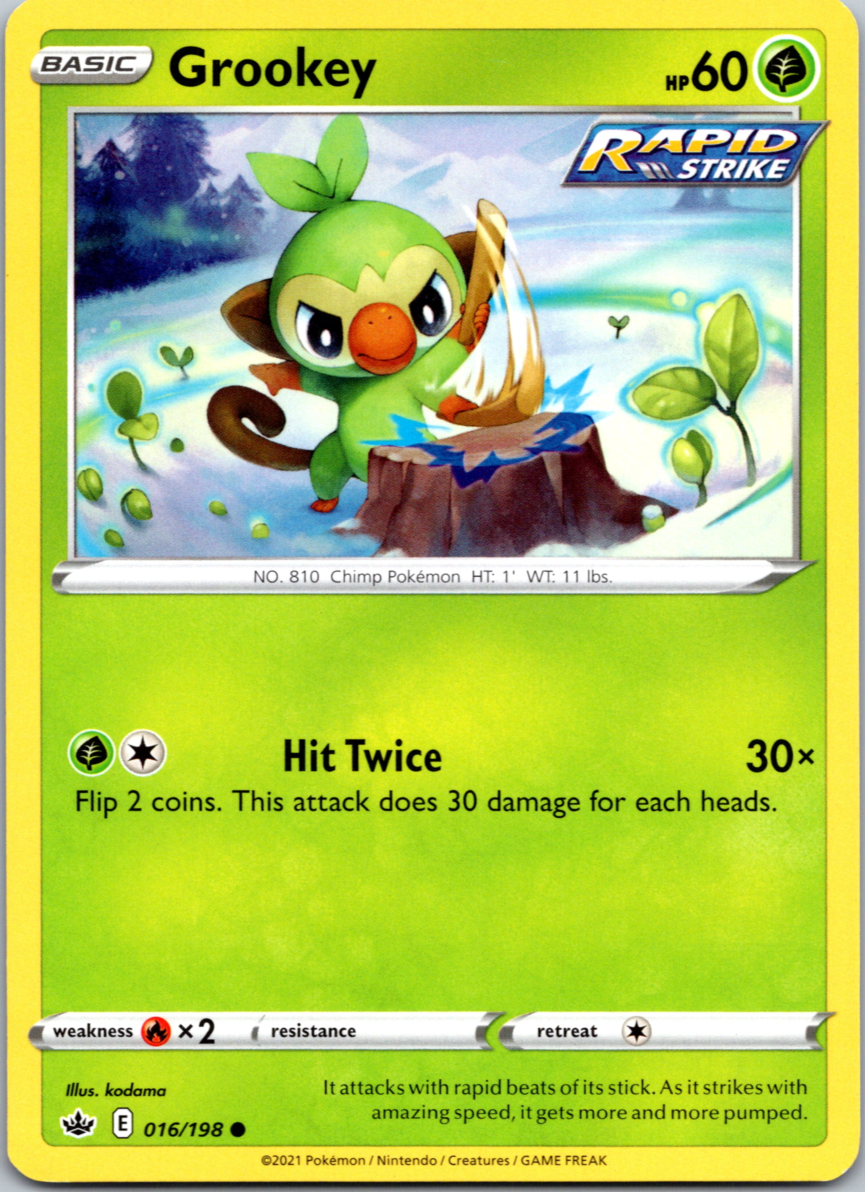 Grookey (016/198) [Sword & Shield: Chilling Reign]