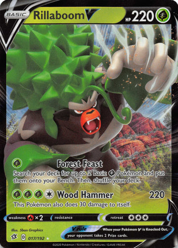 Rillaboom V (017/192) [Sword & Shield: Rebel Clash]