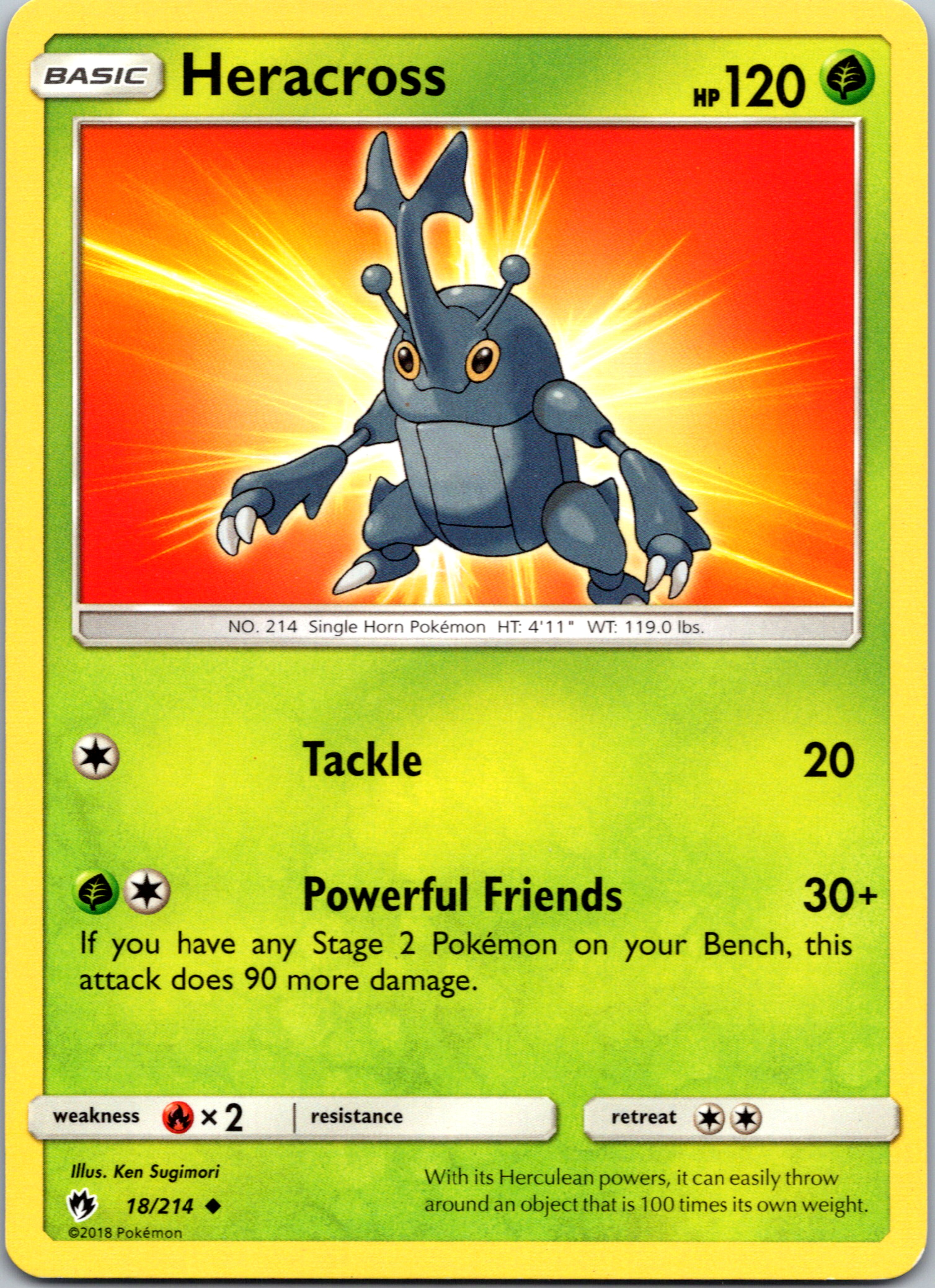 Heracross (18/214) [Sun & Moon: Lost Thunder]