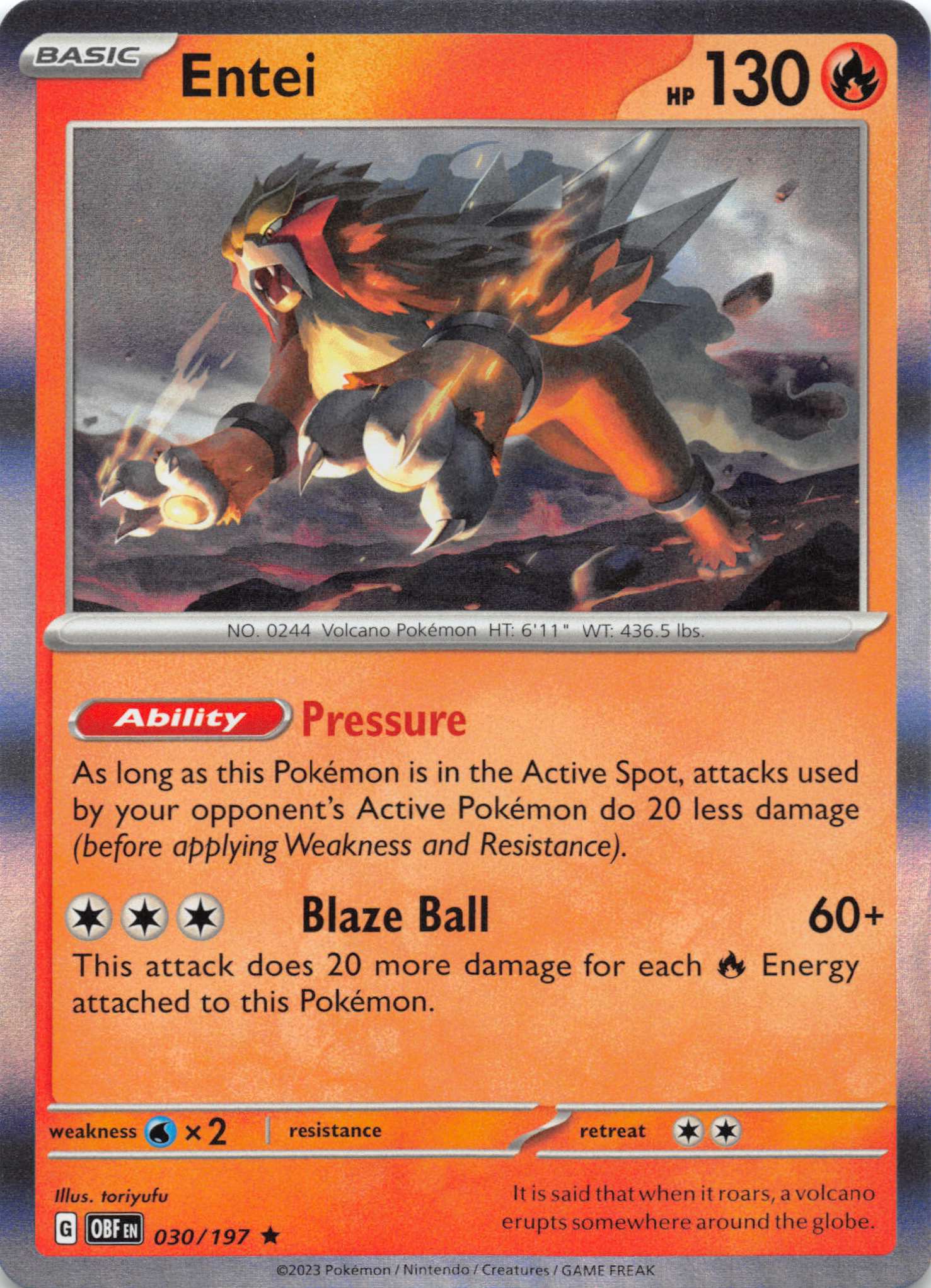 Entei (030/197) [Scarlet & Violet: Obsidian Flames]