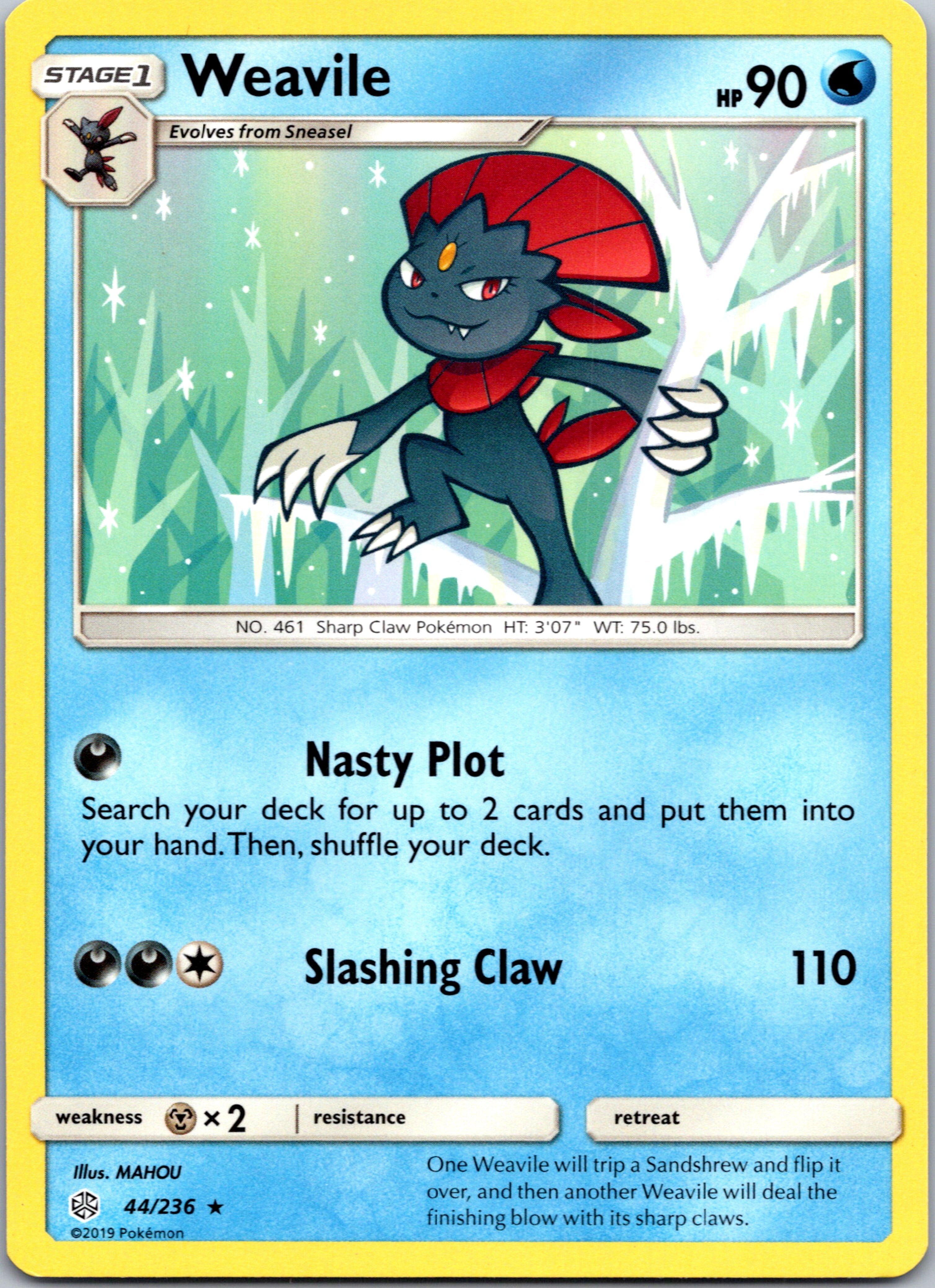 Weavile (44/236) [Sun & Moon: Cosmic Eclipse]