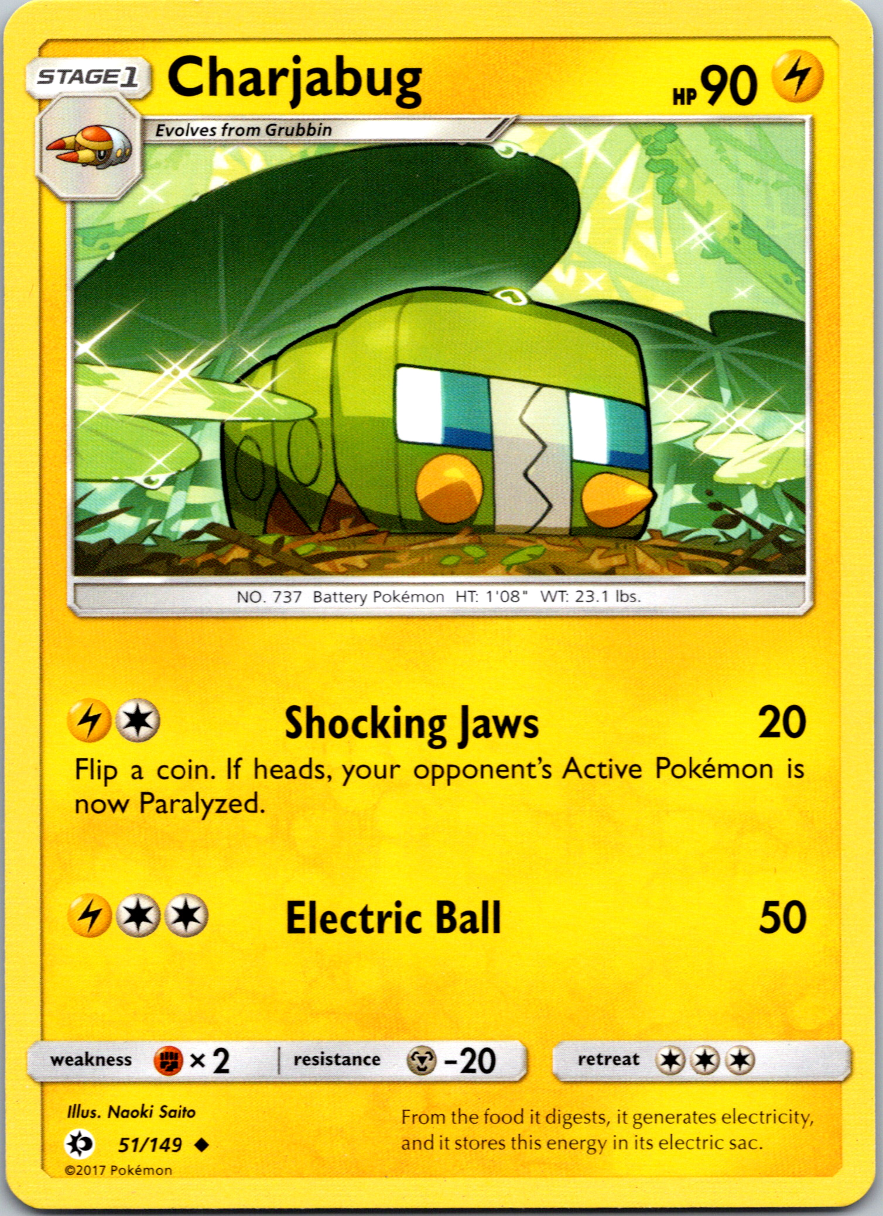 Charjabug (51) [SM Base Set]