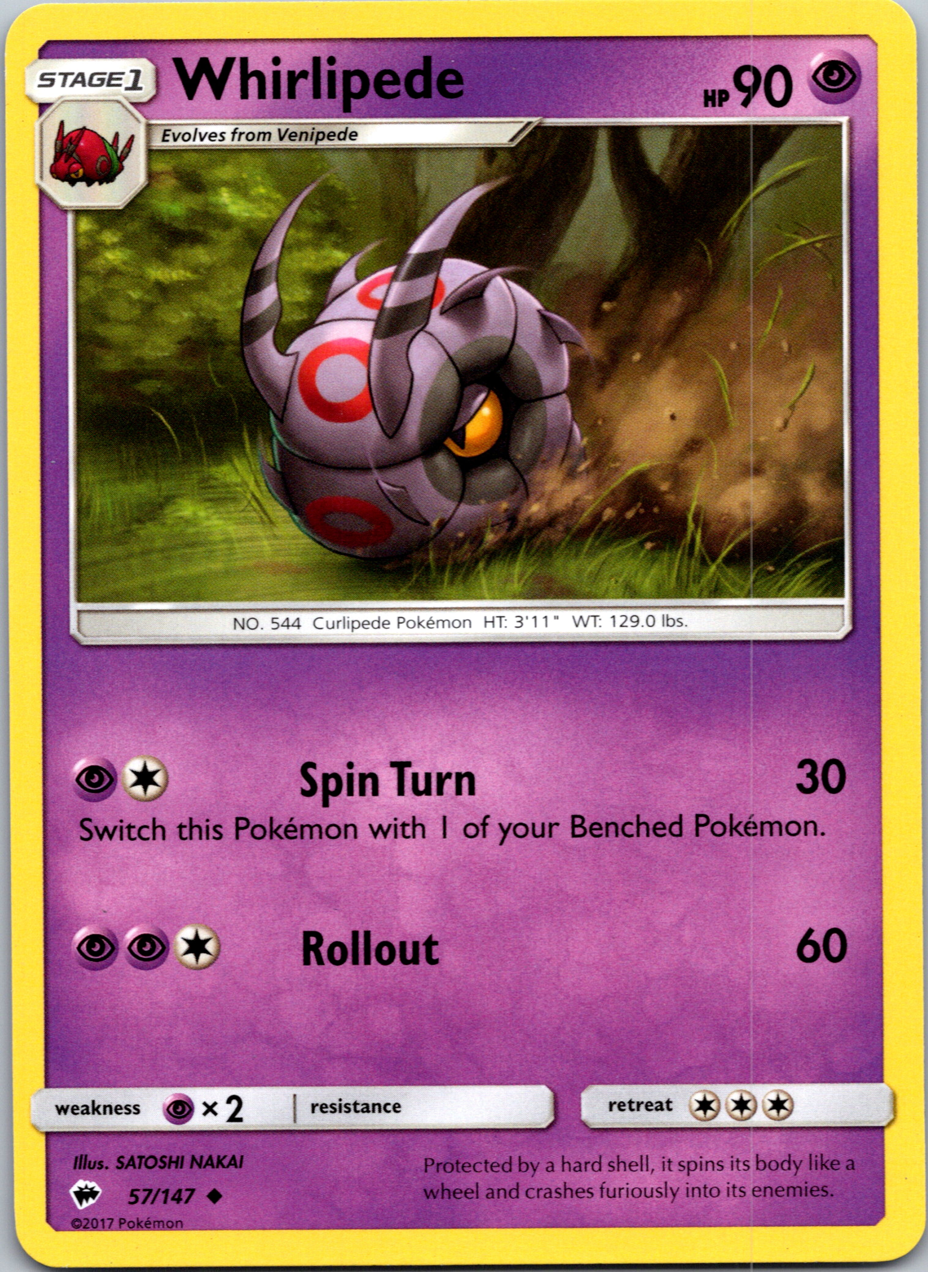 Whirlipede (057/147) [Sun & Moon: Burning Shadows]