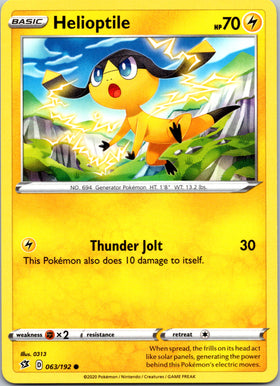 Helioptile (063/192) [Sword & Shield: Rebel Clash]