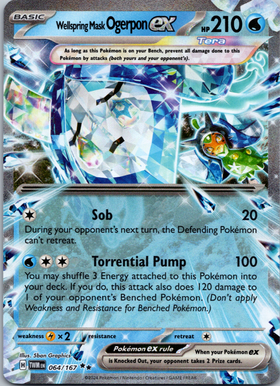 Wellspring Mask Ogerpon ex [064/167] - (Twilight Masquerade) Holofoil