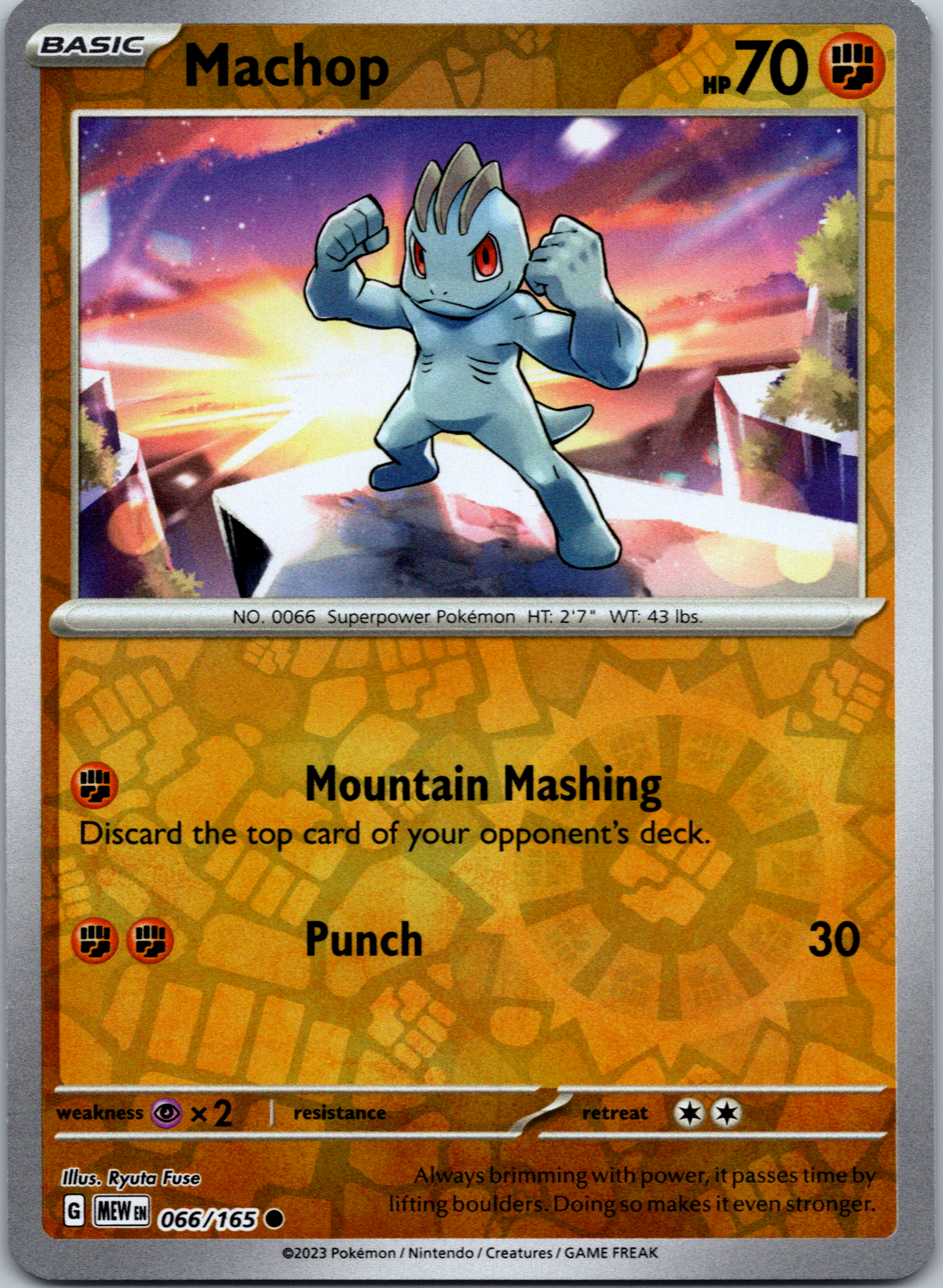 Machop (66/165) [Scarlet & Violet:  151] Reverse Holofoil