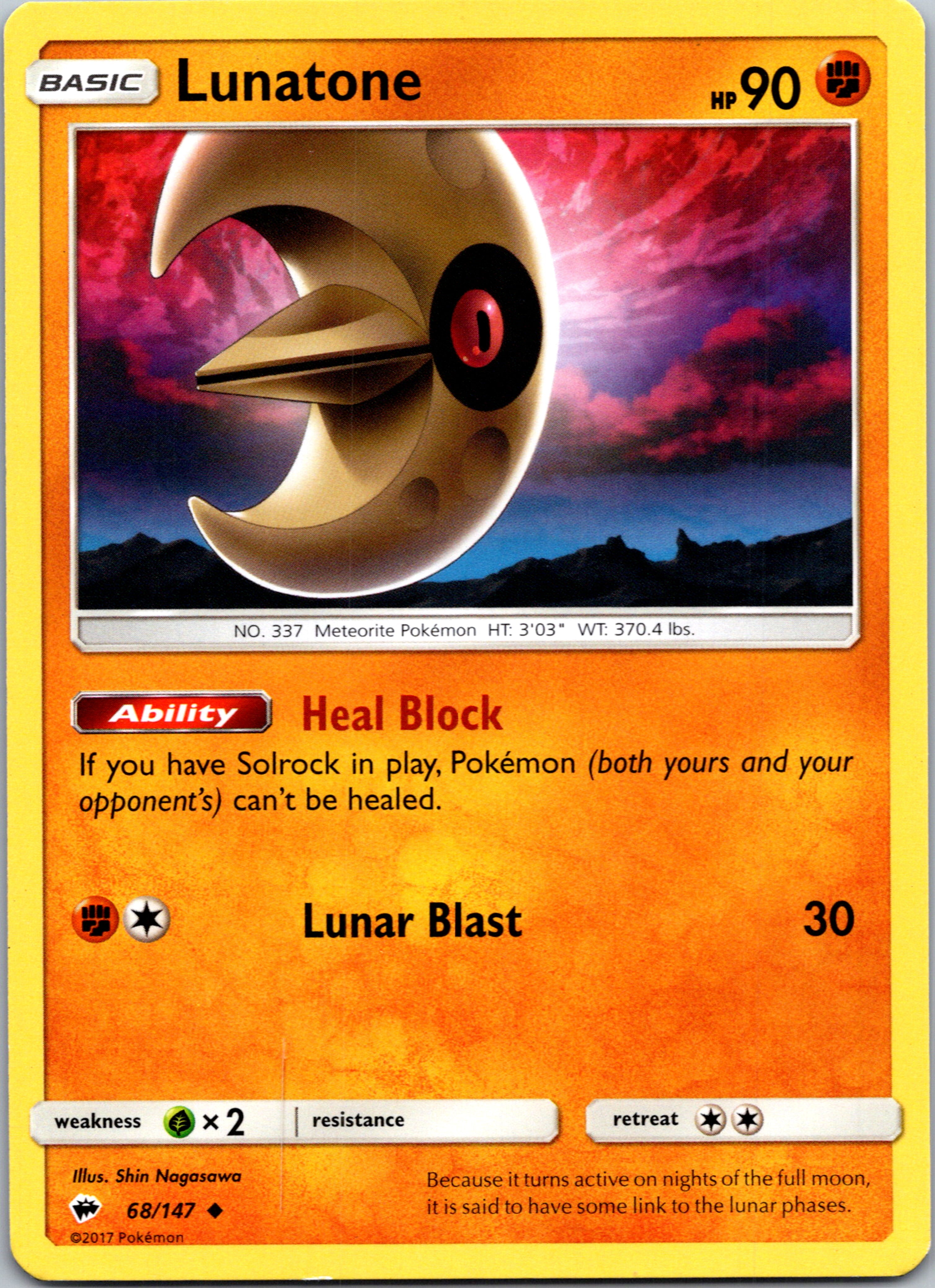 Lunatone (68/147) [Sun & Moon: Burning Shadows]