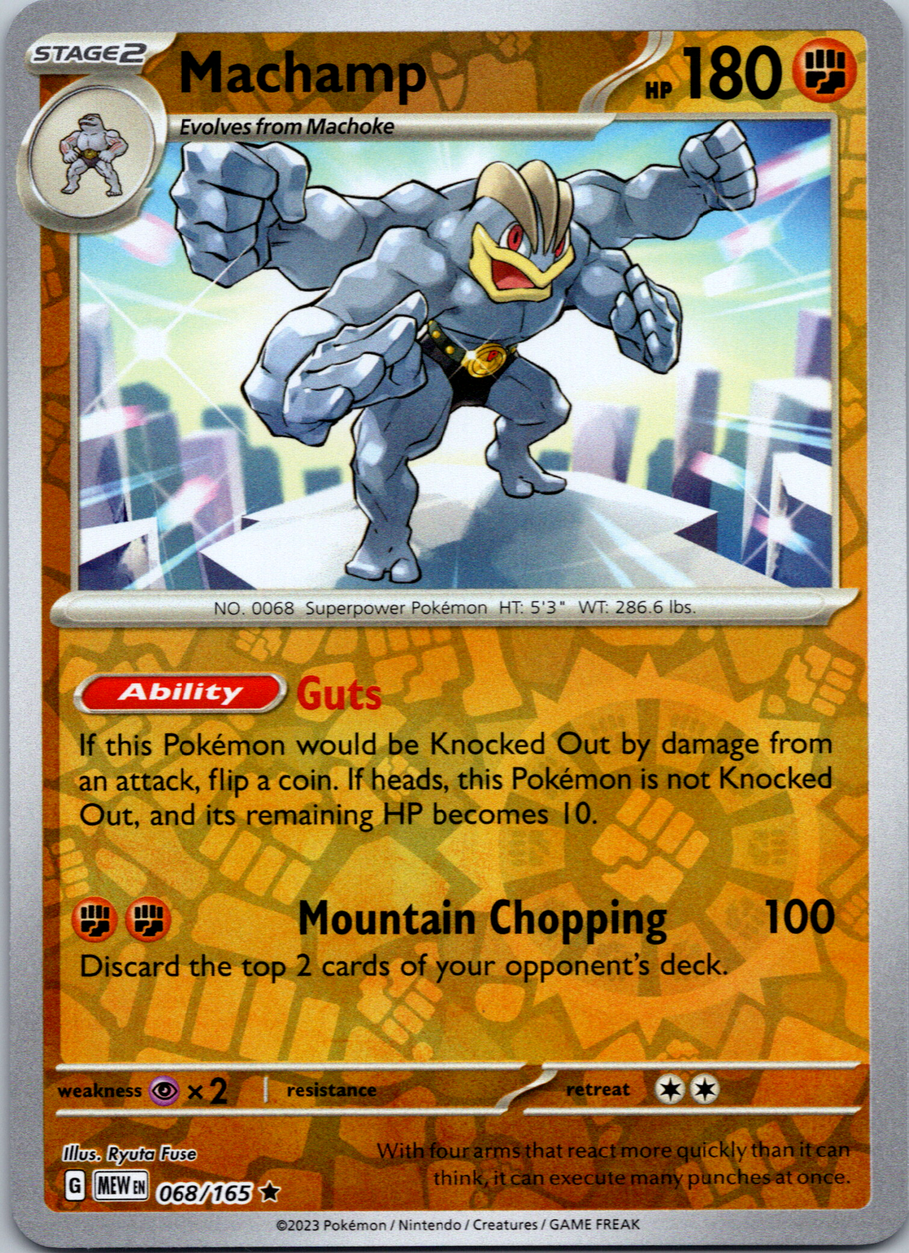 Machamp (68/165) [Scarlet & Violet:  151] Reverse Holofoil