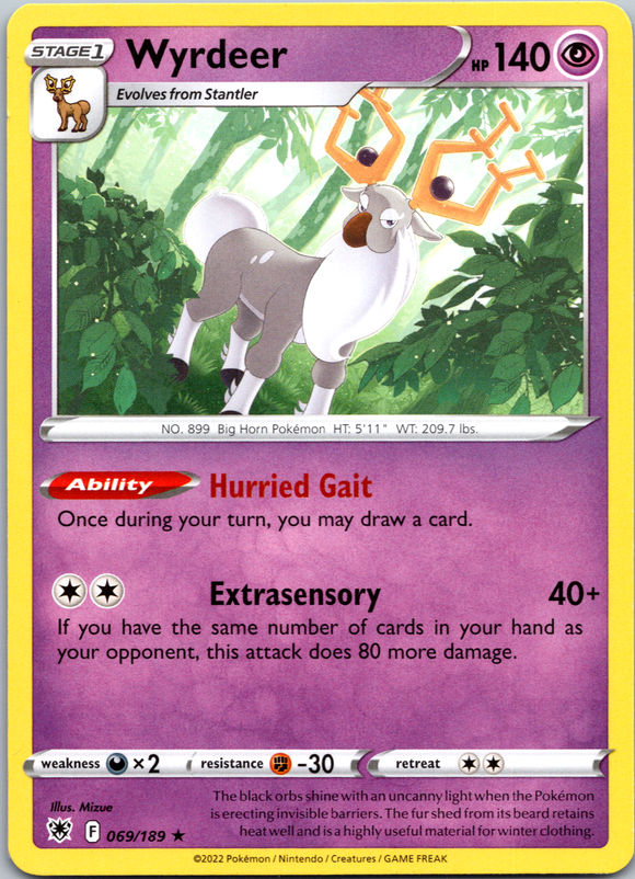 Wyrdeer (069/189) (Theme Deck Exclusive) [Sword & Shield: Astral Radiance]