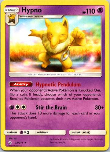 Hypno (072/214) [Sun & Moon: Unbroken Bonds]