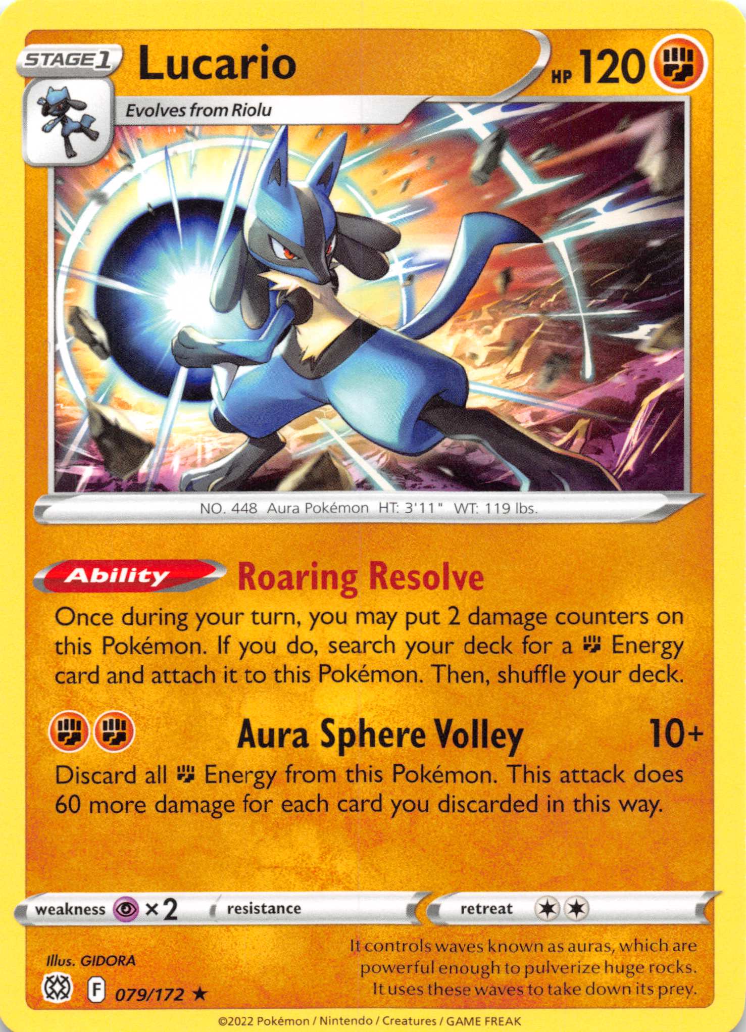 Lucario (079/172) (Theme Deck Exclusive) [Sword & Shield: Brilliant Stars]