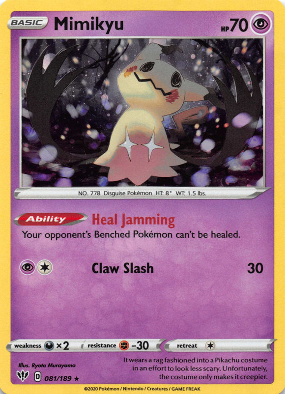 Mimikyu (081/189) (Cosmos Holo) [Sword & Shield: Darkness Ablaze]