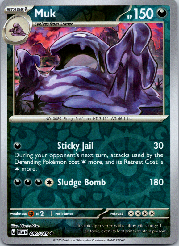 Muk (089/165) [Scarlet & Violet:  151] Reverse Holofoil