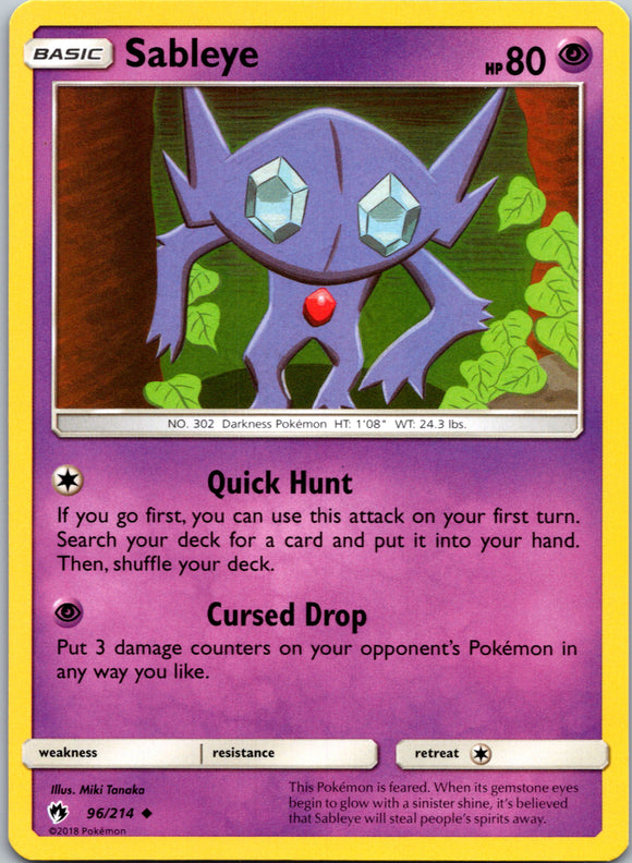 Sableye (096/214) [Sun & Moon: Lost Thunder]
