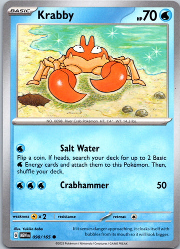 Krabby (098/165) [Scarlet & Violet:  151]