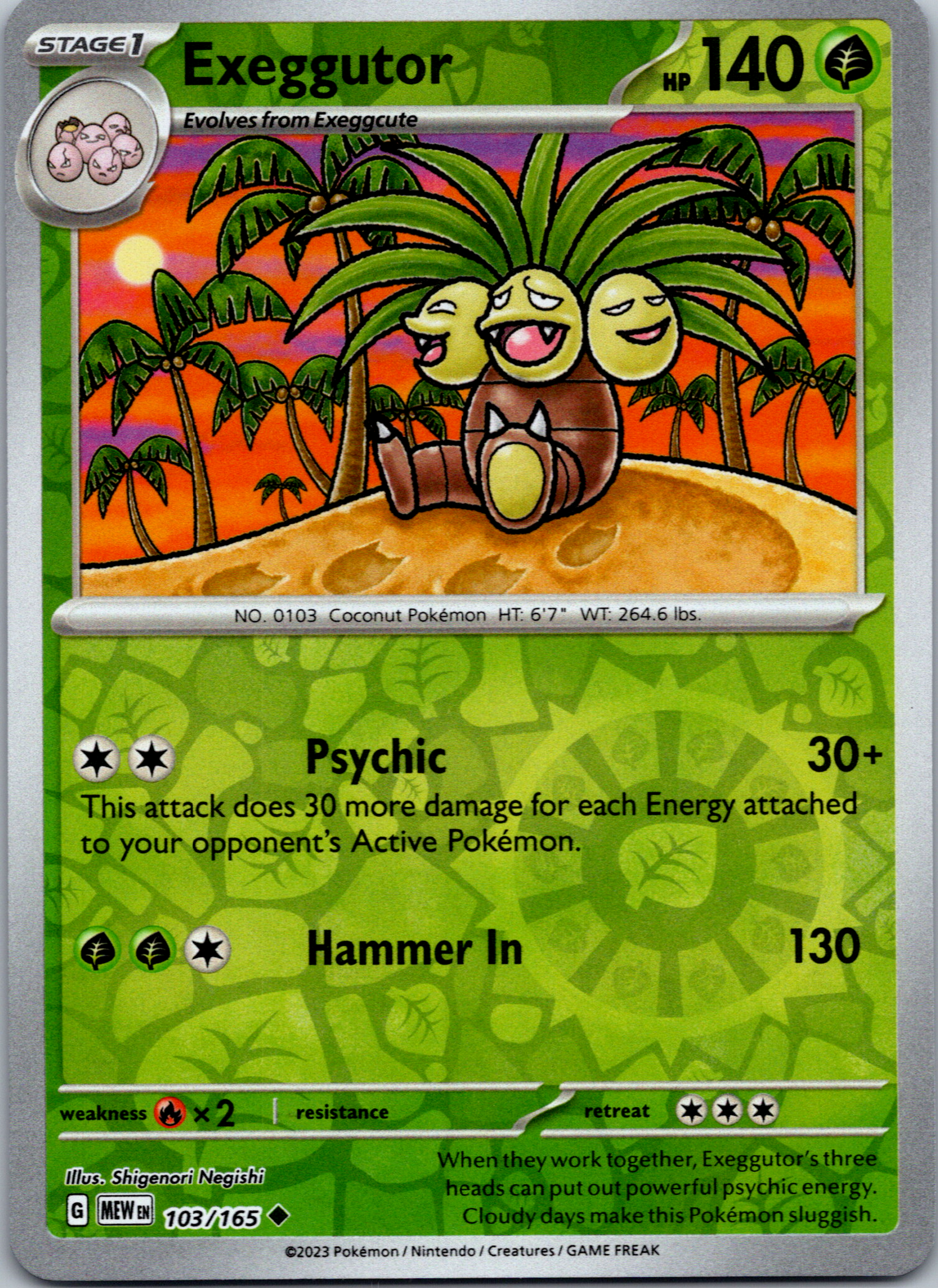 Exeggutor (103/165) [Scarlet & Violet:  151] Reverse Holofoil