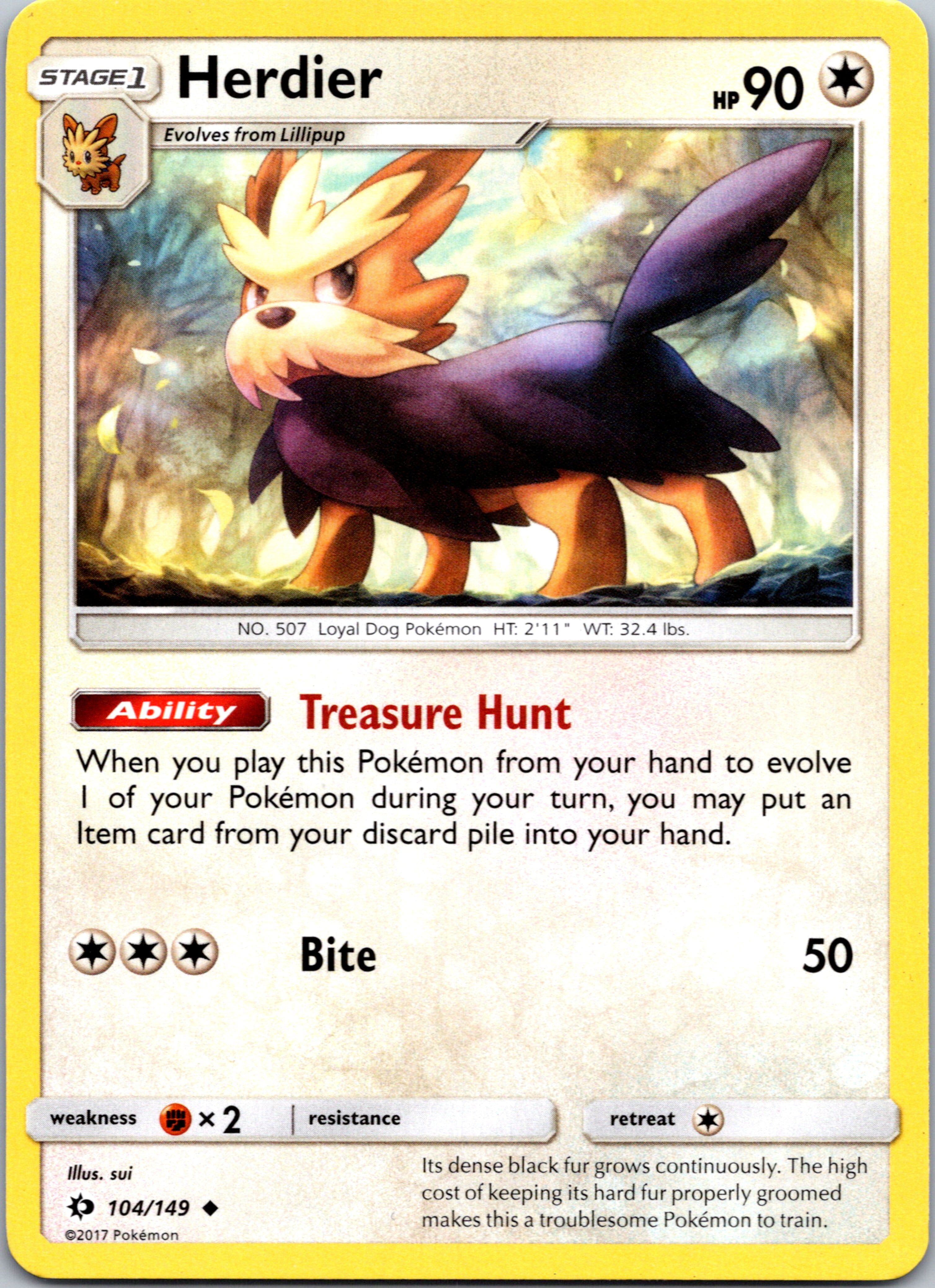 Herdier (104) [SM Base Set]