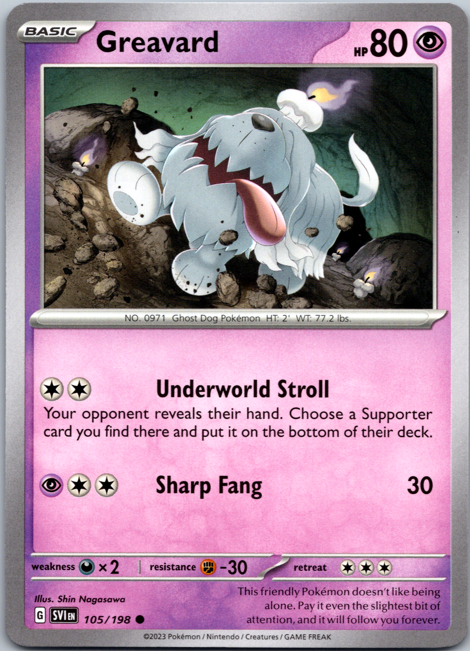 Greavard (105/198) (Mirage Holo) [Scarlet & Violet: Base Set]