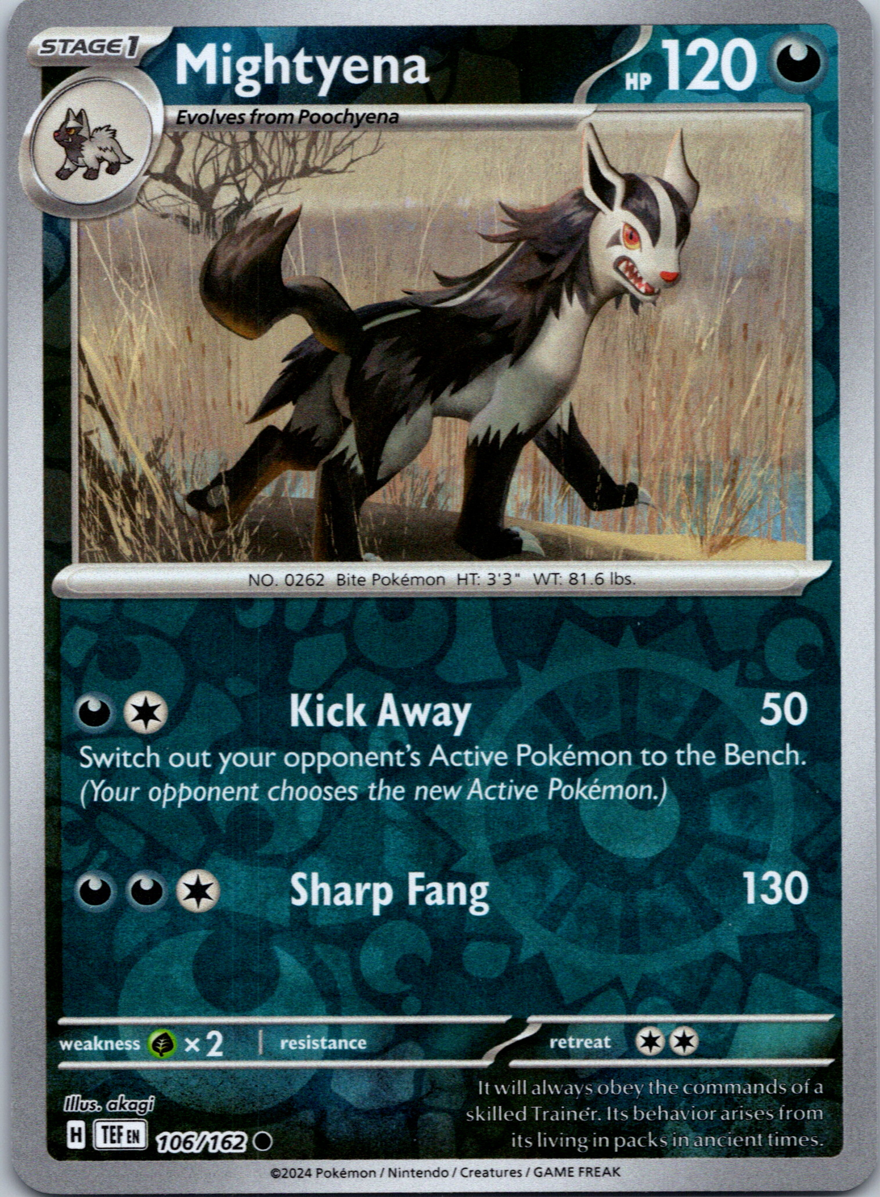 Mightyena [106/162] - (Temporal Forces) Reverse Holofoil