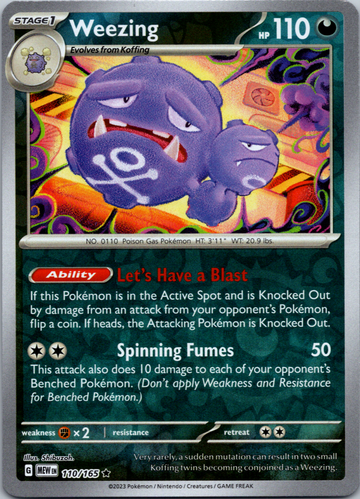 Weezing (110/165) [Scarlet & Violet:  151] Reverse Holofoil
