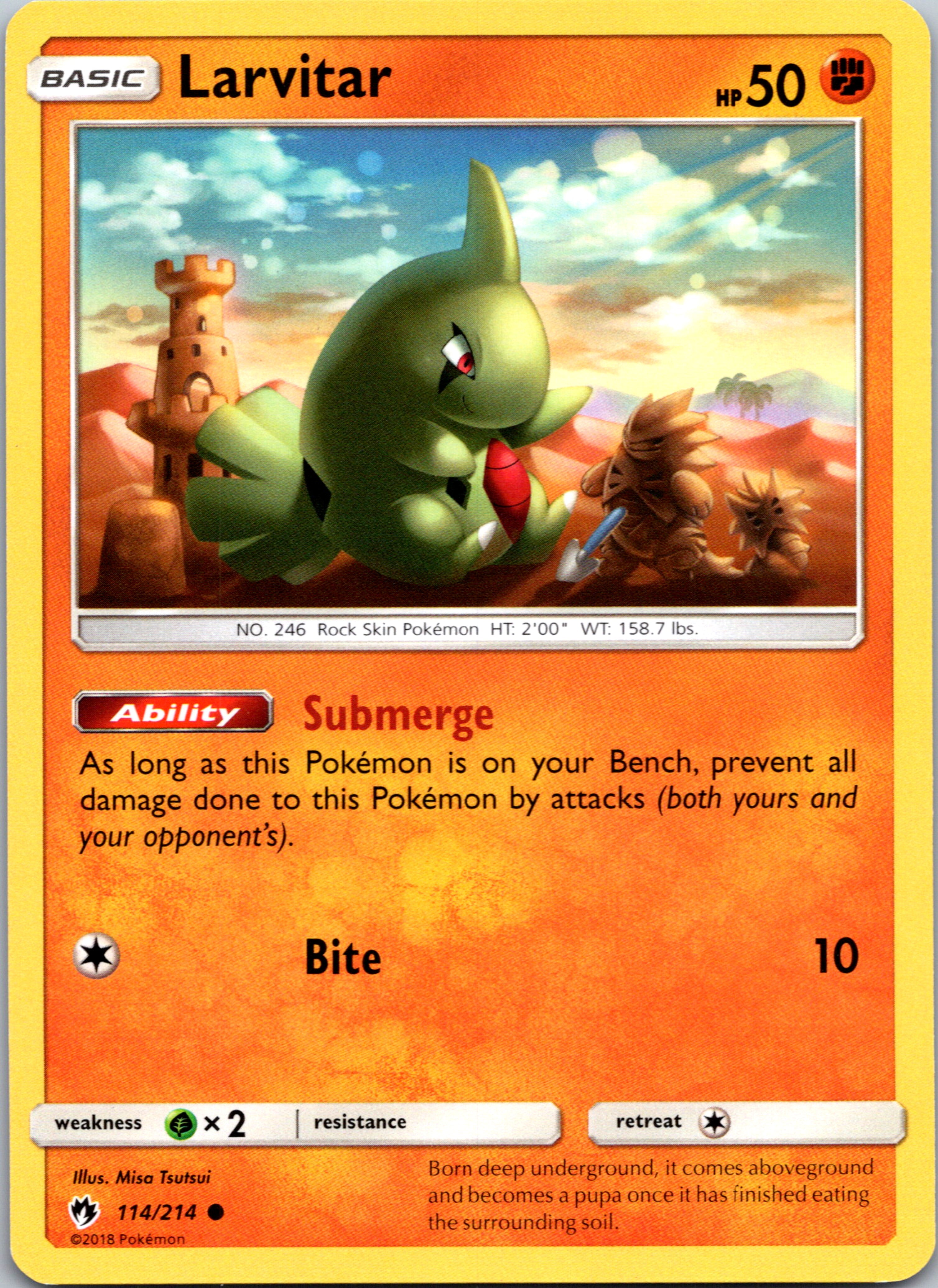 Larvitar (114/214) [Sun & Moon: Lost Thunder]