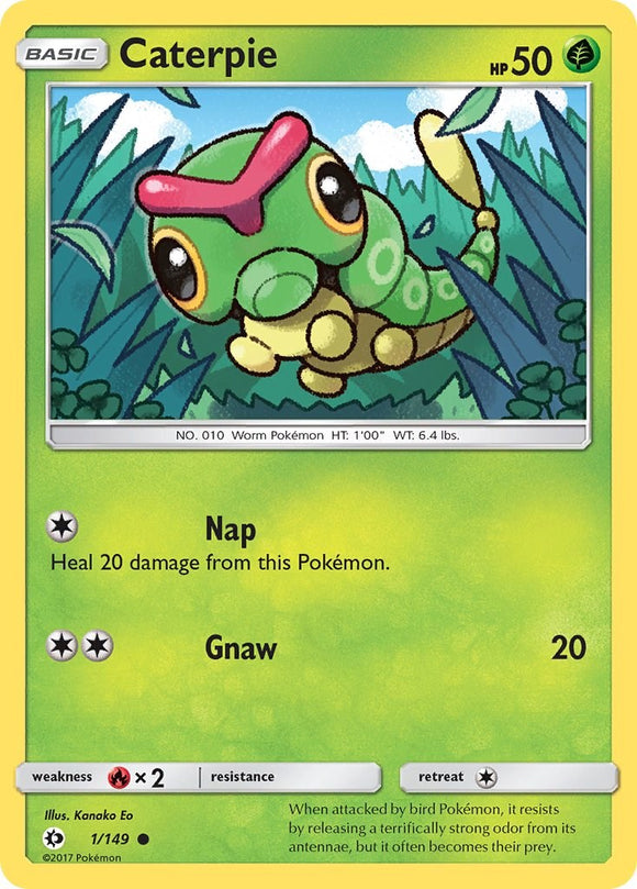 Caterpie [1/149] [Sun & Moon Base Set] Reverse Holofoil