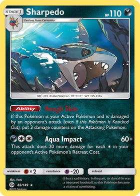 Sharpedo [82/149] [Sun & Moon Base Set] Holofoil