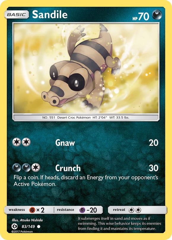 Sandile [83/149] [Sun & Moon Base Set] Reverse Holofoil