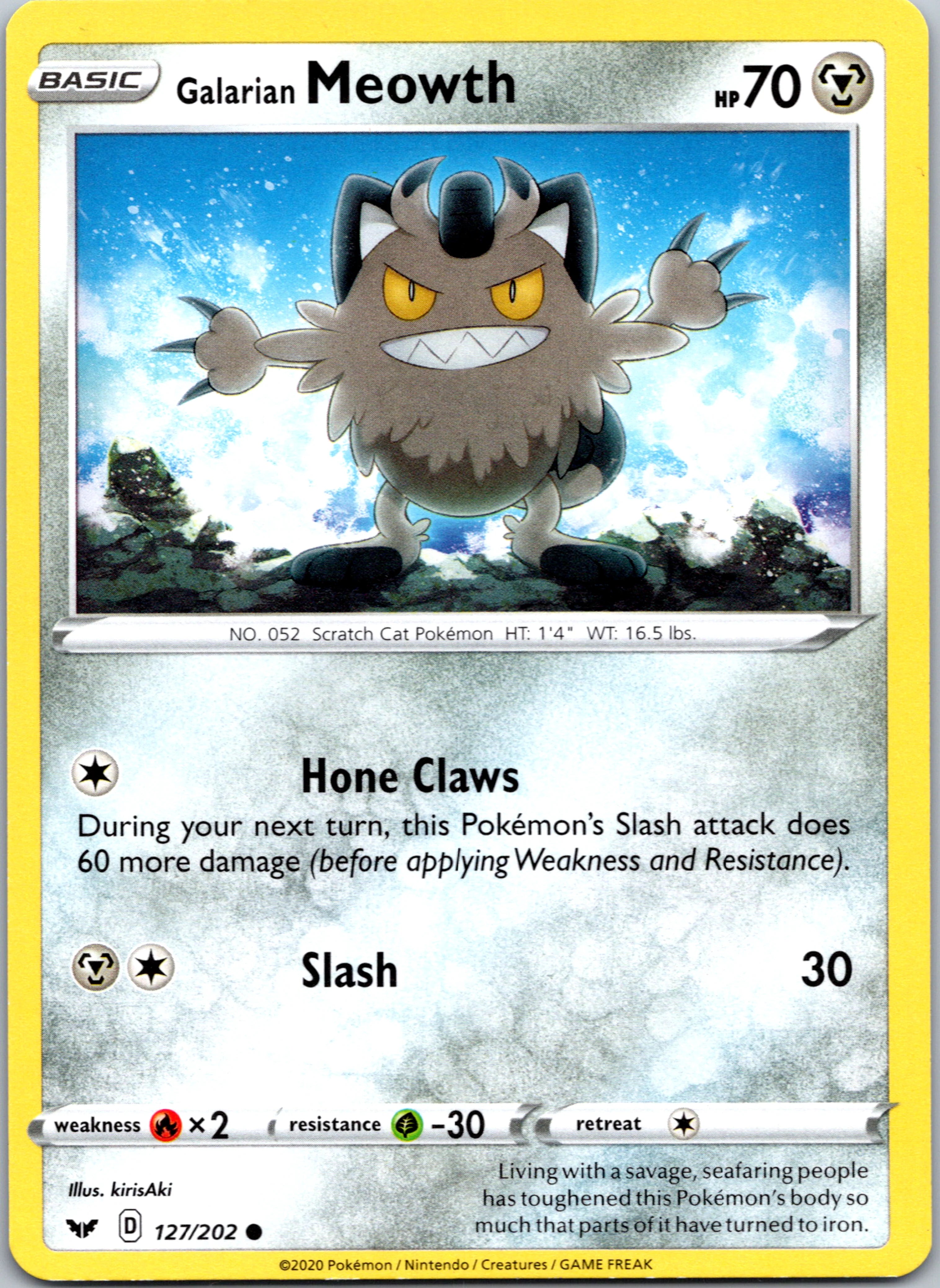 Galarian Meowth (127/202) [SWSH01: Sword & Shield Base Set]