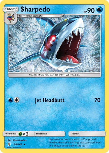 Sharpedo [28/145] [Guardians Rising] Reverse Holofoil
