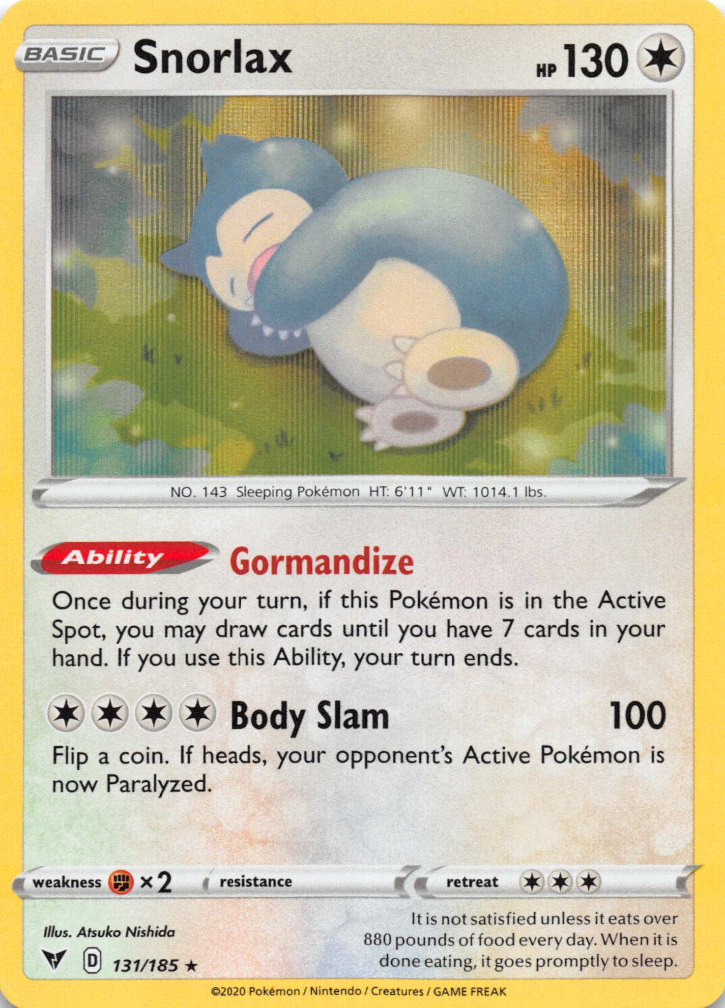 Snorlax  [131/185] [SWSH04: Vivid Voltage]