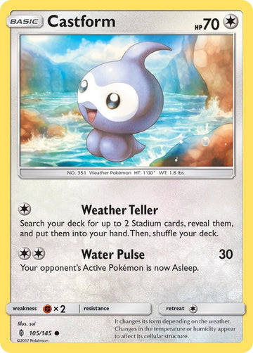 Castform [105/145] [Guardians Rising] Reverse Holofoil