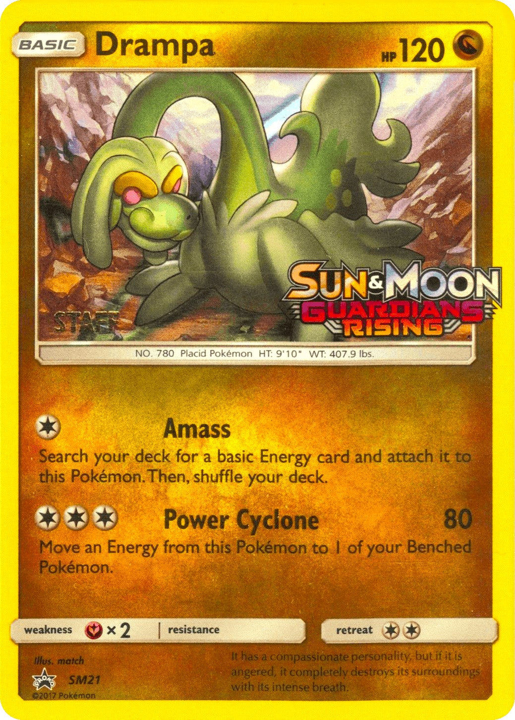 Drampa - SM21 (Prerelease) [Staff] [SM21] [SM Promos] Holofoil
