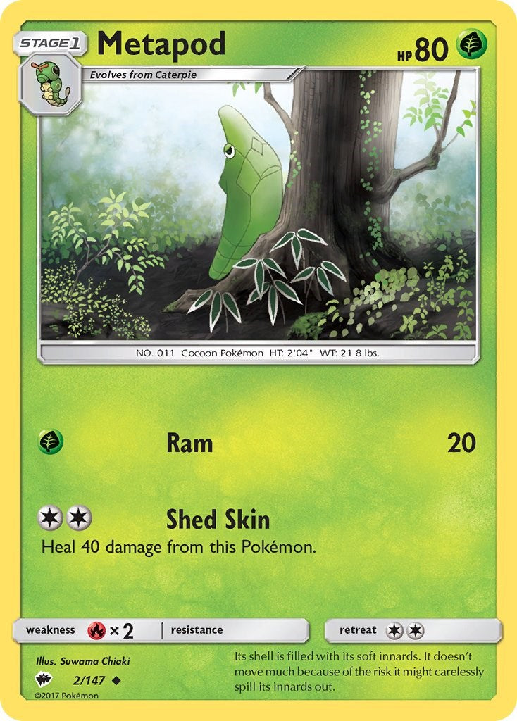 Metapod [2/147] [Burning Shadows] Reverse Holofoil