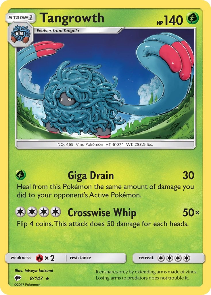 Tangrowth [8/147] [Burning Shadows] Reverse Holofoil