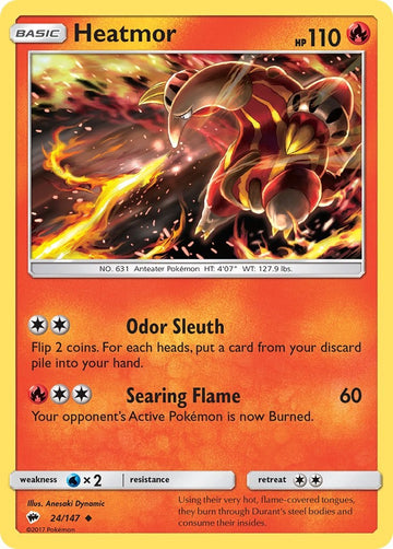 Heatmor [24/147] [Burning Shadows] Reverse Holofoil