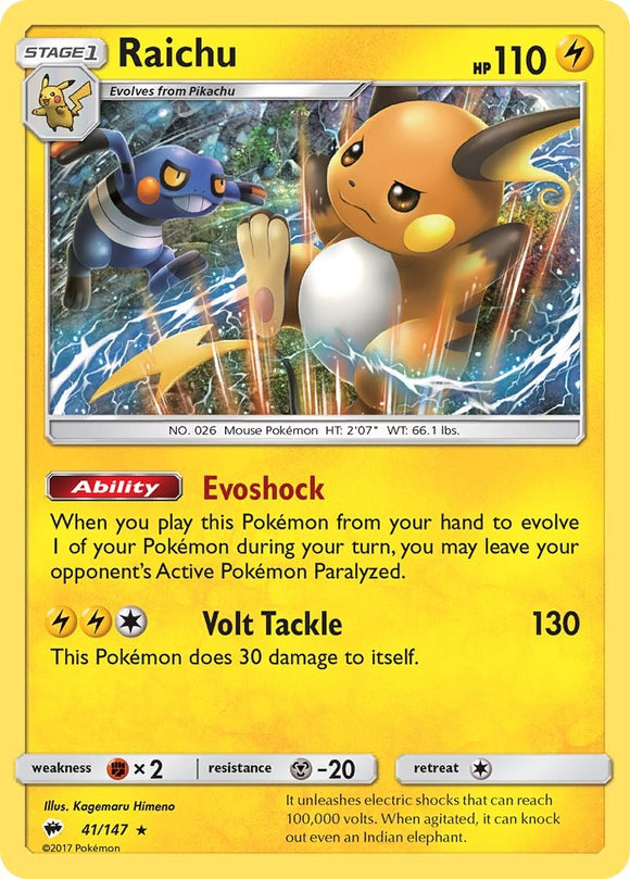 Raichu (041/147) [Sun & Moon: Burning Shadows]