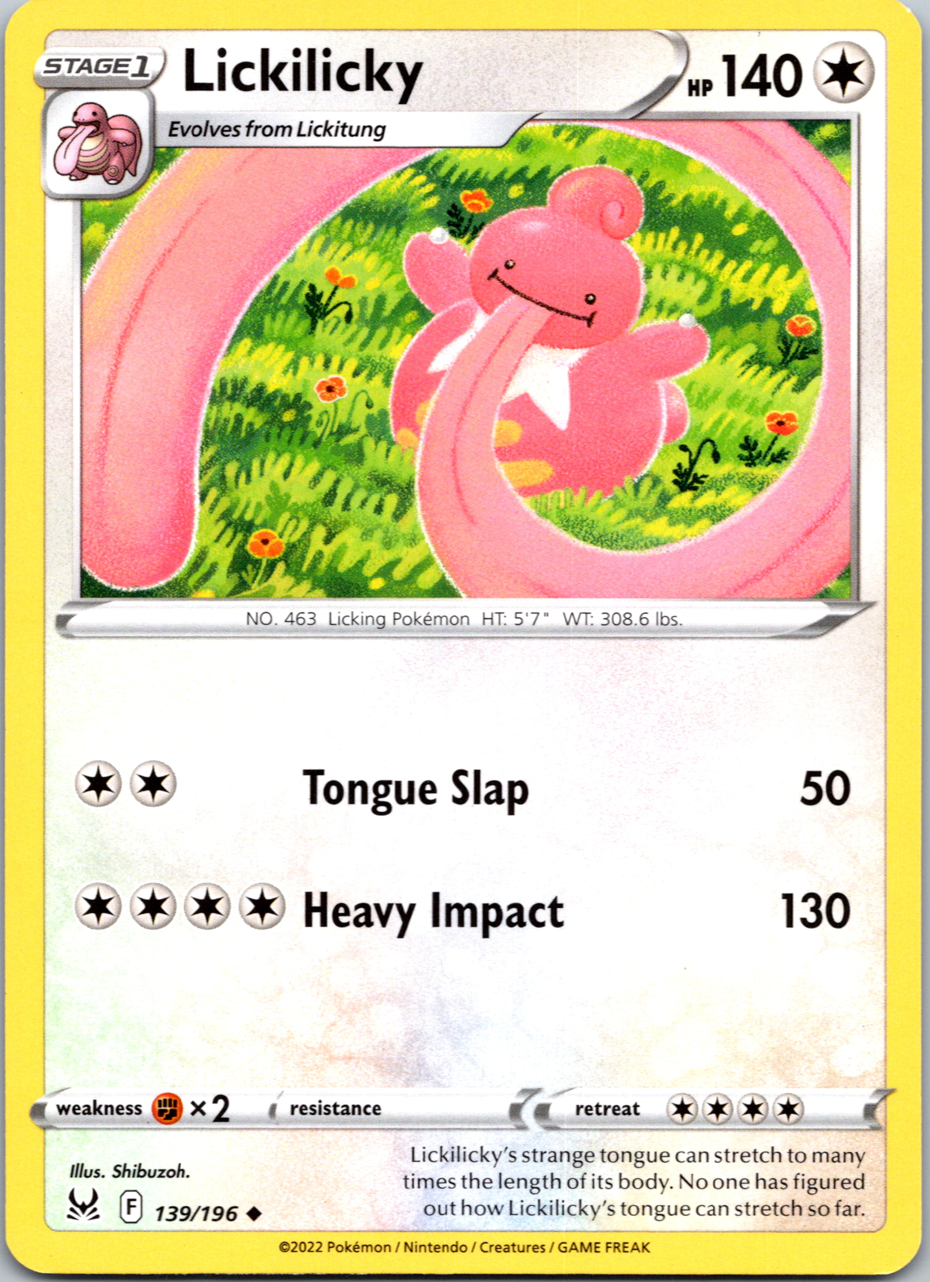 Lickilicky (139/196) [Sword & Shield: Lost Origin]