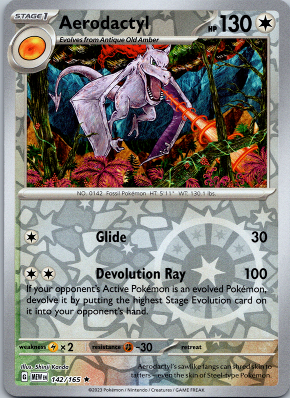 Aerodactyl (142/165) [Scarlet & Violet:  151] Reverse Holofoil