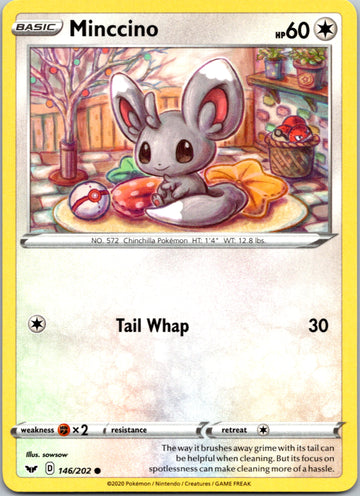 Minccino (146/202) (146/202) [SWSH01: Sword & Shield Base Set]