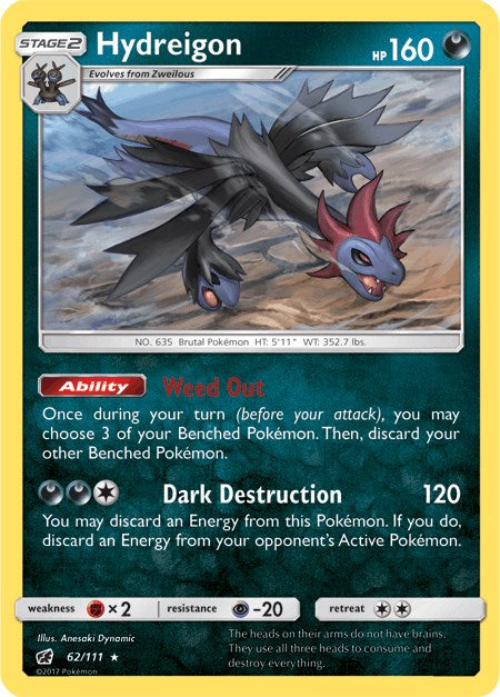 Hydreigon [62/111] [SM - Crimson Invasion] Reverse Holofoil