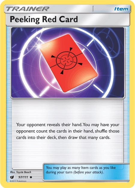 Peeking Red Card [97/111] [Crimson Invasion] Reverse Holofoil