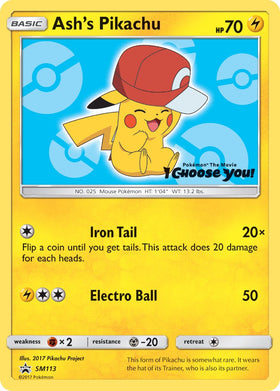 Ash's Pikachu - SM113 [SM113] [SM Promos]