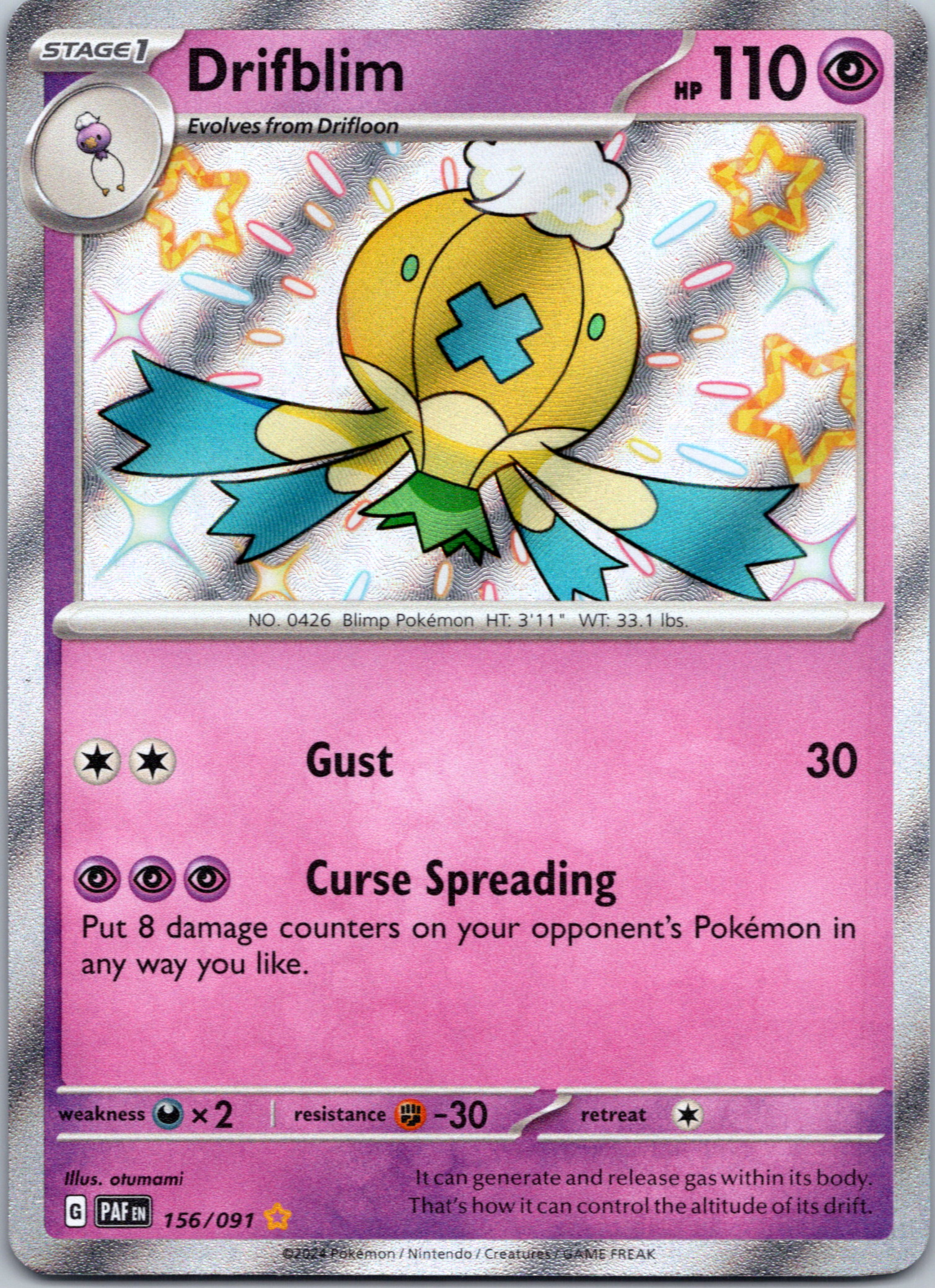 Drifblim [156/091] - (Paldean Fates) Holofoil