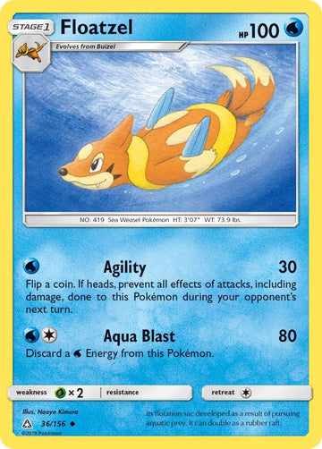 Floatzel [36/156] [Ultra Prism] Reverse Holofoil