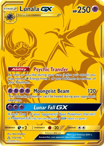 Lunala GX (Secret Rare) [172/156] [Ultra Prism] Holofoil