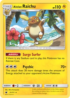 Alolan Raichu (031/111) (Theme Deck Exclusive) [Sun & Moon: Crimson Invasion]