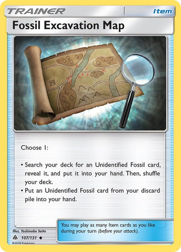 Fossil Excavation Map [107/131] [SM - Forbidden Light] Reverse Holofoil