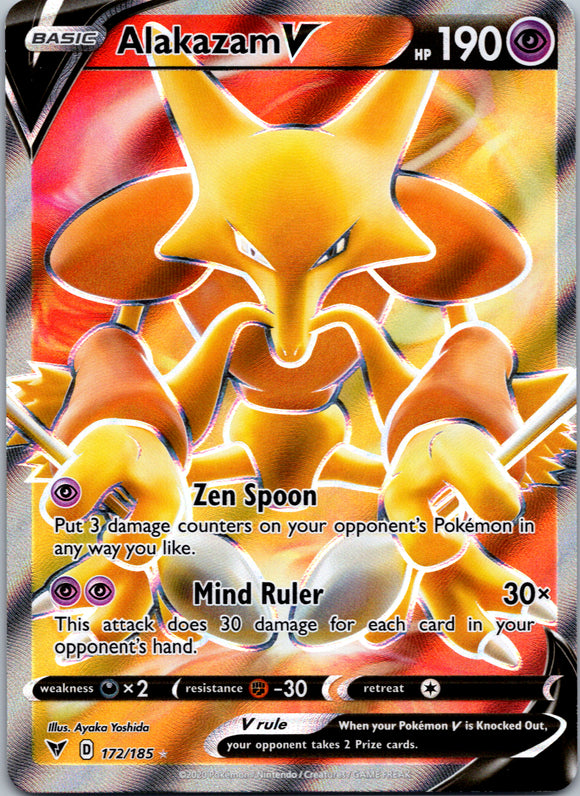 Alakazam V (Full Art) [172/185] [SWSH04: Vivid Voltage]