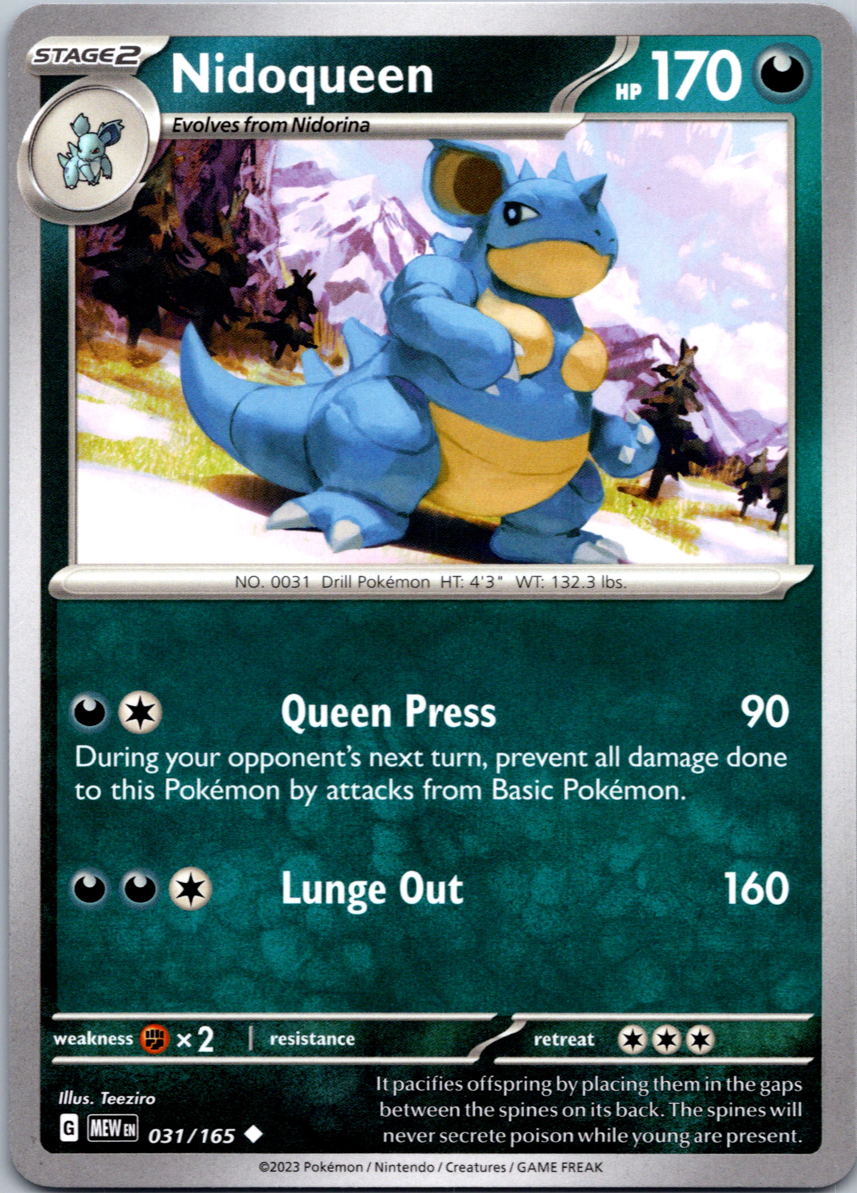 Nidoqueen (031/165) [Scarlet & Violet:  151]